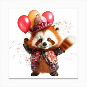 Red Panda 4 Canvas Print