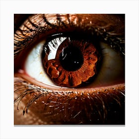 Close Up Of A Brown Eye 2 Canvas Print