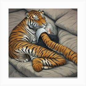 Tiger Cuddle Canvas Print