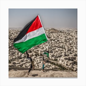 Free Palestinian Flag Canvas Print