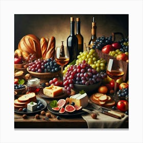 Wine And Cheese Canvas Print