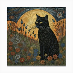 Feline In The Meadow Canvas Print