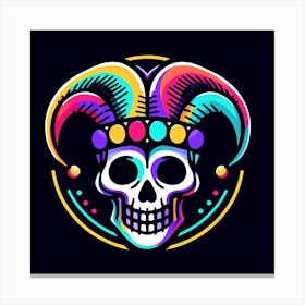 Mardi Gras Skull Canvas Print