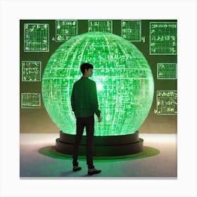 Green Sphere Canvas Print