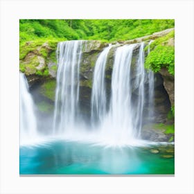 Waterfall - Waterfall Stock Videos & Royalty-Free Footage Canvas Print