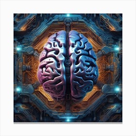 Futuristic Brain 6 Canvas Print