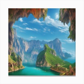 Cave Stock Videos & Royalty-Free Footage Canvas Print