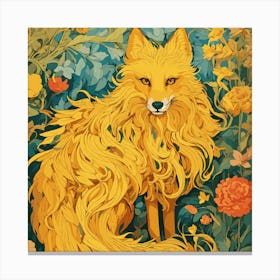 Fox In The Garden Canvas Print