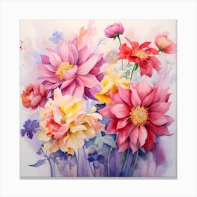 AI Whispers of Nature: Floral Elegance Canvas Print
