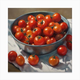 Tomatoes In A Bowl Canvas Print