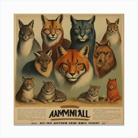 Default Default Vintage And Retro Animal Advertising Aestethic 3 (2) Canvas Print