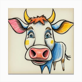 Cartoon Cow 32 Canvas Print