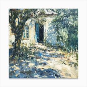 Greek House, Early Afternoon Canvas Print