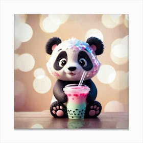 Default A Whimsical Cartoonstyle Panda With A Soft Rounded Bod 0 Canvas Print