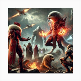 Sci Fi Scene Echoes Of The Ice 2 Canvas Print