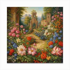 Garden Of Flowers Canvas Print