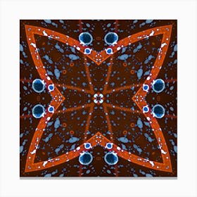 Modern Abstraction Orange And Blue Canvas Print