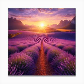 A lavender field 2 Canvas Print