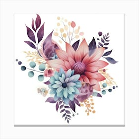 Watercolor Flowers 3 Canvas Print