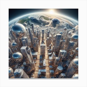 Futuristic Cityscape 133 Canvas Print