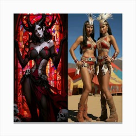 Devils And Demonesses Canvas Print