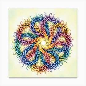 Flux Dev A Vibrant Intricate Illustration Of Intertwined Celti 3 Canvas Print