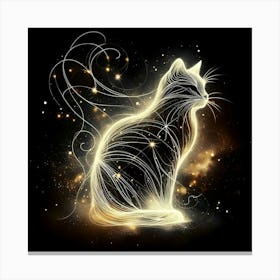 Cat With Stars 1 Canvas Print