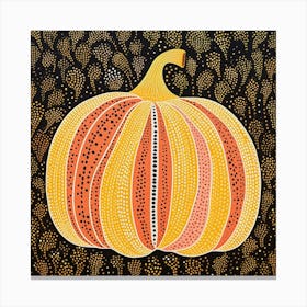 Yayoi Kusama Inspired Pumpkin Pink And Orange 14 Canvas Print