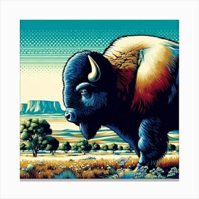 Bison 4 Canvas Print