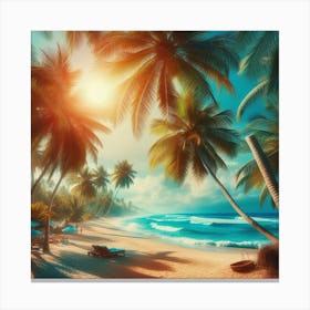 Tropical Beach 2 Canvas Print