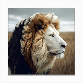 The Tri Coloured Lion Canvas Print