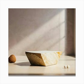 Marble Bowl On A Table Canvas Print