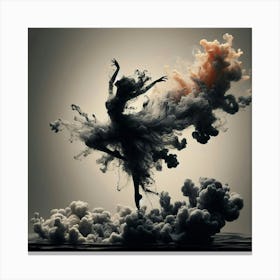 Dancer In Smoke 2 Canvas Print