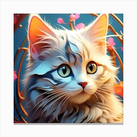 Creative Feline Cat Artwork 10 Canvas Print