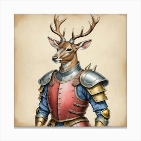 Deer In Armor 7 Canvas Print