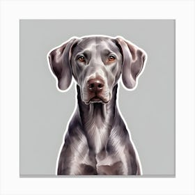 Elegant Weimaraner Dog Portrait – Realistic Wall Art For Pet Lovers And Home Decor Canvas Print