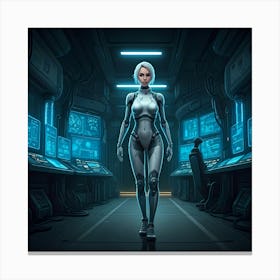 Futuristic Android Canvas Print