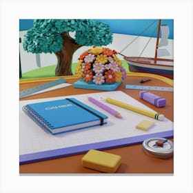 School Desk 1 Canvas Print