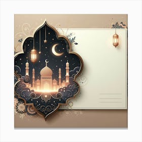 Ramadan Greeting Card 9 Canvas Print