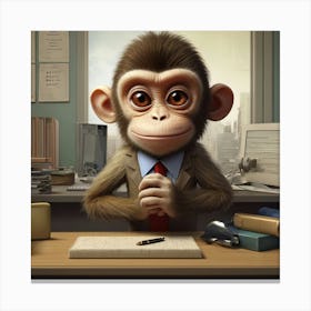 Boss Monkey Business Canvas Print