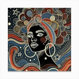 Aurelia Celestial Portrait Canvas Print