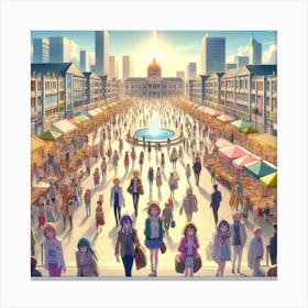 City Of People Canvas Print
