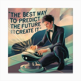 Best Way To Predict The Future Is To Create It Canvas Print