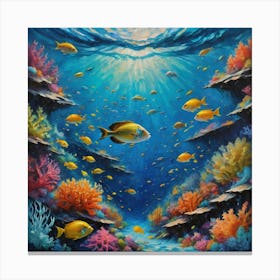 Under The Sea painting Canvas Print