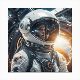 504467 Daring Astronaut, Space Suit And Helmet, Standing Xl 1024 V1 0 1 Canvas Print