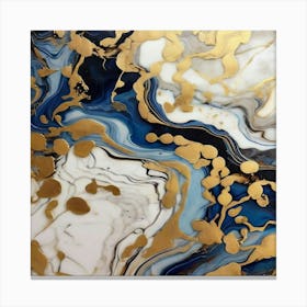 Leonardo Diffusion Xl Marble Background With Gold And Blue Vei 0 (1) Transformed Canvas Print