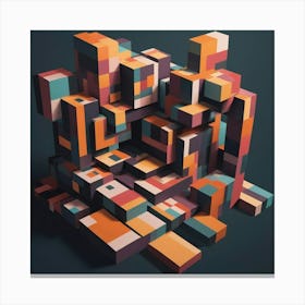 Cubic art Canvas Print