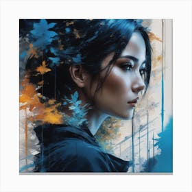 Wynd With Blue Hair Canvas Print