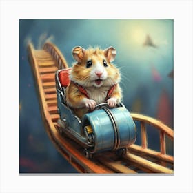 Hamster On A Roller Coaster 1 Canvas Print