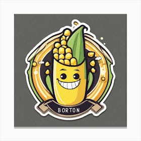 Sweetcorn As A Logo Sticker 2d Cute Fantasy Dreamy Vector Illustration 2d Flat Centered By T (3) Canvas Print